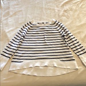 Gap Kids Girls White Navy Stripe Sweater